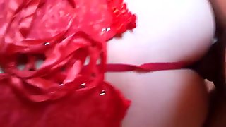 une petite sodomie en corset rouge