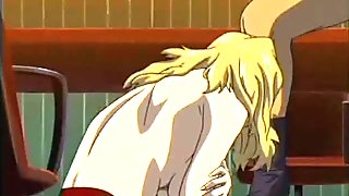 Blonde hentai ass and pussy double fucked